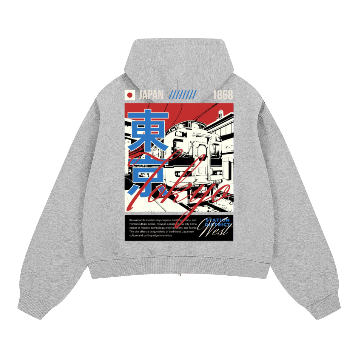 Tokyo Graphic Zip-Up Hoodie - Unisex