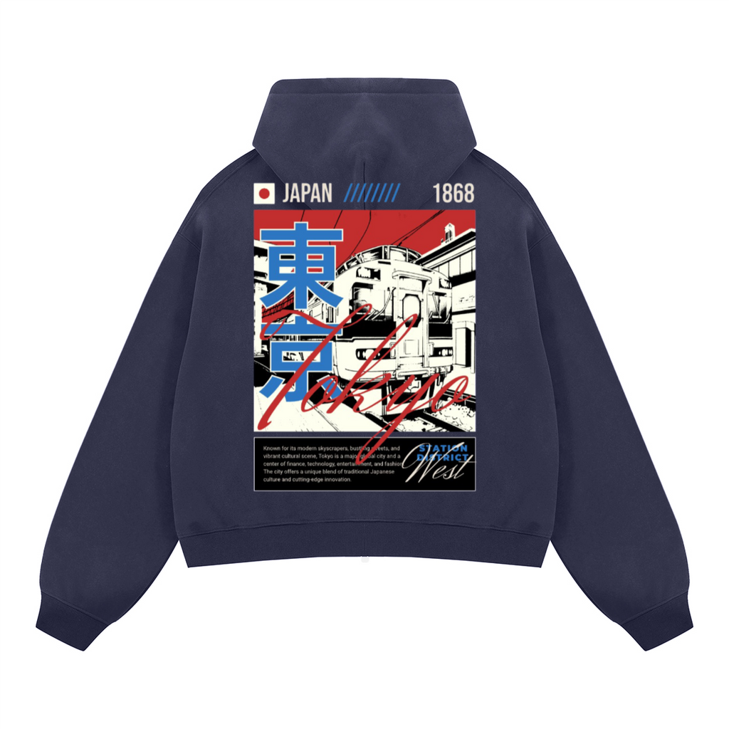 Tokyo Graphic Zip-Up Hoodie - Unisex