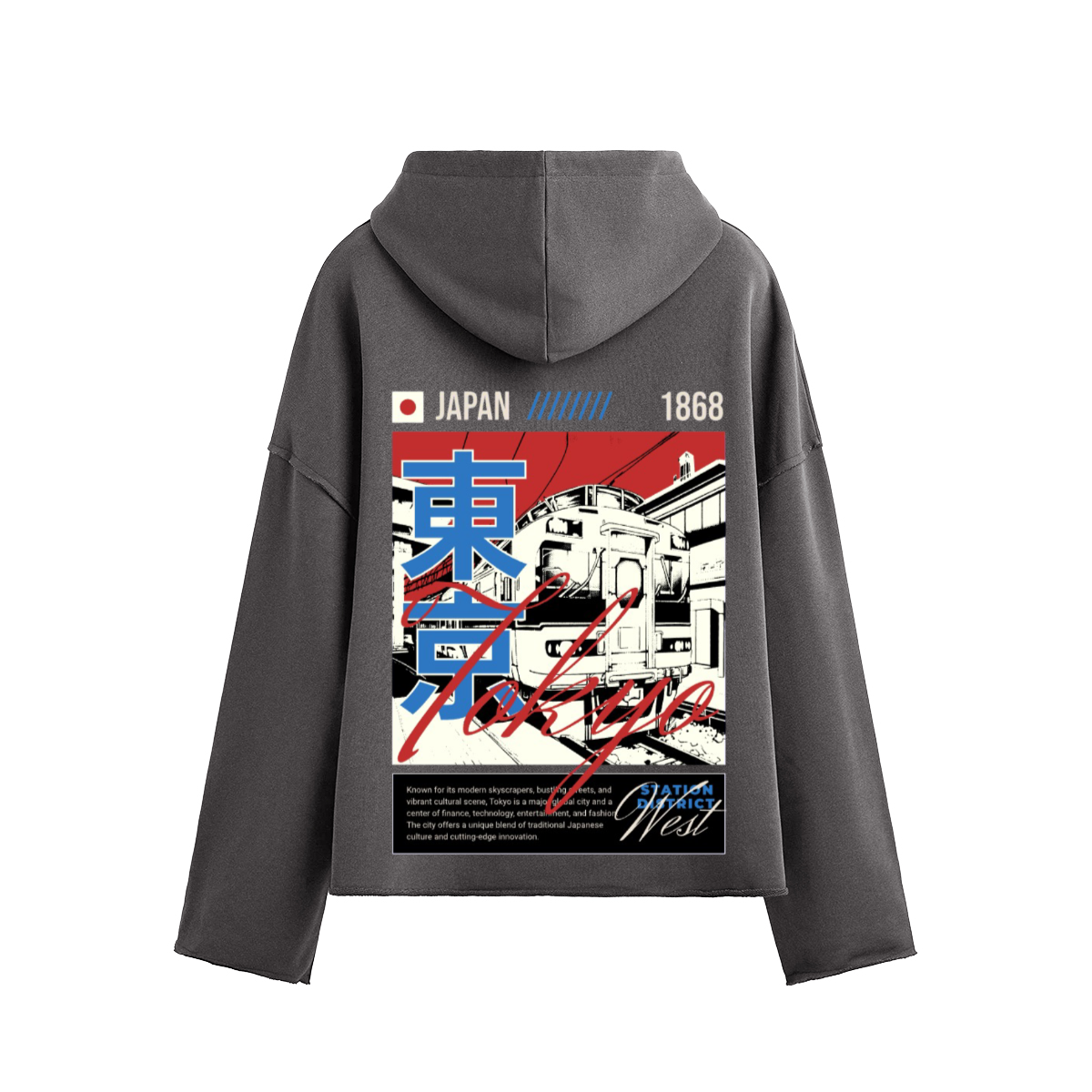 Tokyo Graphic Boxy Hoodie - Unisex